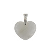 Zawieszka - Kamień Księżycowy serce w srebrze