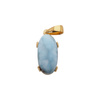 Zawieszka - larimar owalny 24x12mm w srebrze złoconym
