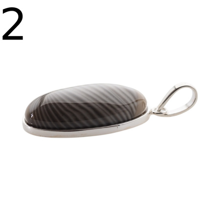 Zawieszka srebrna z Krzemieniem Pasiastym