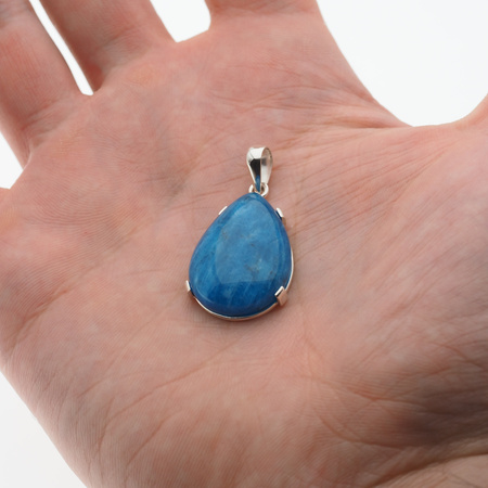 Zawieszka - Apatyt łza 27x20 mm w srebrze