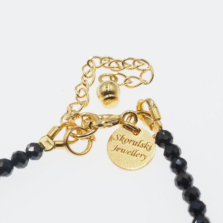 Naszyjnik - Lapis Lazuli fasetowane kulki i srebro złocone