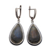 Kolczyki z Labradorytem w srebrze oksydowanym