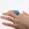 Pierścionek regulowany – Apatyt łza w srebrze próby 925