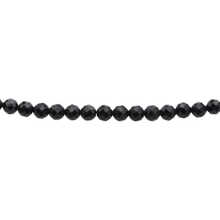 Naszyjnik regulowany - Turmalin czarny kulki, zawieszka słońce i  srebro złocone