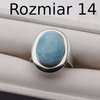 Pierścionek regulowany z owalnym Larimarem w srebrze rodowanym