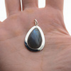 Zawieszka srebrna z labradorytem - łza