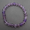 Bransoletka 18,5-19 cm na gumce - Ametyst fasetowane kulki 7mm