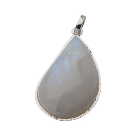 Zawieszka z Kamieniem Księżycowym w srebrze młotkowanym