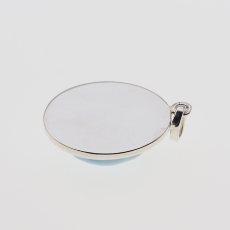 Zawieszka z larimarem okrągłym w srebrze