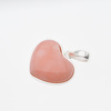 Zawieszka - Opal Różowy serce w srebrze