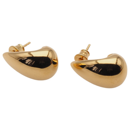 Kolczyki sztyfty krople - srebro złocone