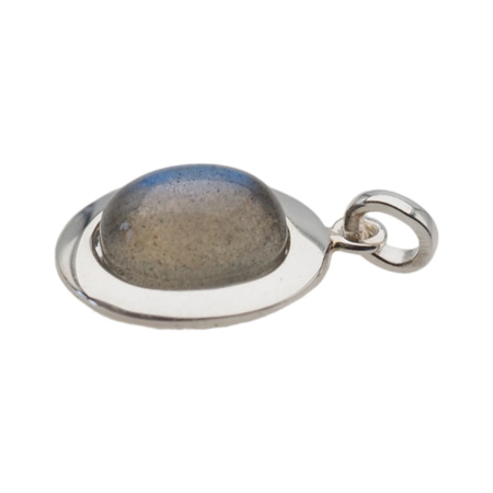 Zawieszka srebrna z labradorytem - owal