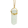 Naszyjnik - Turkus sopel w okuciu na łańcuszku złoconym