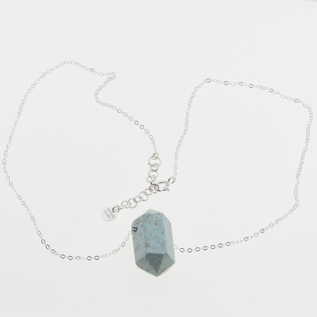 Naszyjnik - Turkus sopel na łańcuszku srebrnym