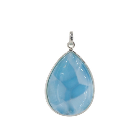 Zawieszka - larimar łza w srebrze