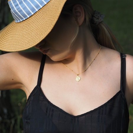 Naszyjnik oko proroka - srebro złocone