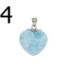 Zawieszka - larimar serce w srebrze rodowanym
