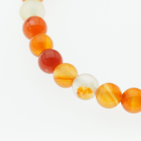 Bransoletka 18 cm - Karneol kulki 6 mm