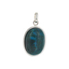 Zawieszka - Chryzokola owal 15x11 mm w srebrze
