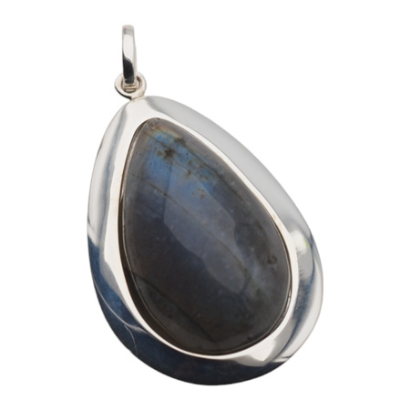 Zawieszka srebrna z labradorytem - łza