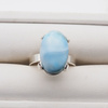 Pierścionek - owalny Larimar 17x11 mm w srebrze