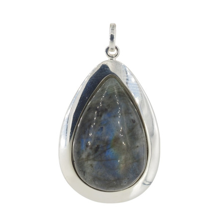 Zawieszka srebrna z labradorytem - łza