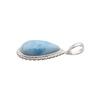 Zawieszka - larimar łza 23x15 mm w srebrze