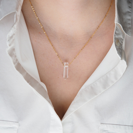 Naszyjnik - Kryształ Górski mały sopel na łańcuszku