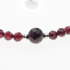 Bransoletka - Granat, Turmalin czarny, Hematyt i srebro