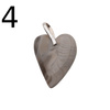 Zawieszka serce - Krzemień Pasiasty i srebro