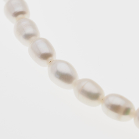 Naszyjnik z ważką - Białe Perły hodowane i srebro złocone