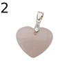 Zawieszka - Kwarc Różowy serce w srebrze