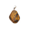 Zawieszka - Bursztyn z łuskami w srebrze 