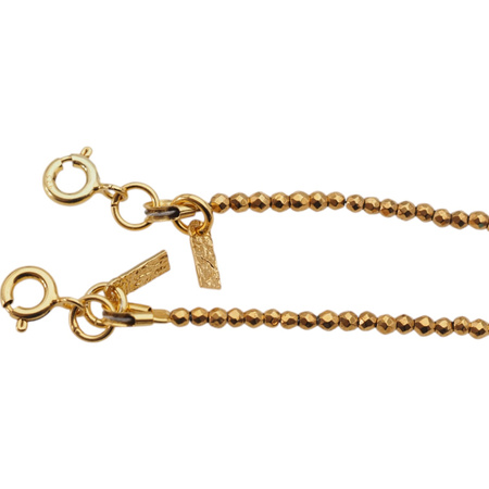 Bransoletka urodzeniowa grudzień - turkus, złoty hematyt i srebro złocone