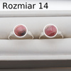 Pierścionek regulowany z okrągłym Rodochrozytem w srebrze młotkowanym