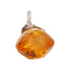 Zawieszka - Bursztyn fasetowany kropla w srebrze 