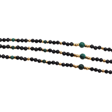 Bransoletka znak zodiaku byk - mix kamieni i srebro złocone