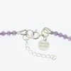 Naszyjnik regulowany - Ametyst fasetowany i srebro (41,5 cm + 3,5 cm)