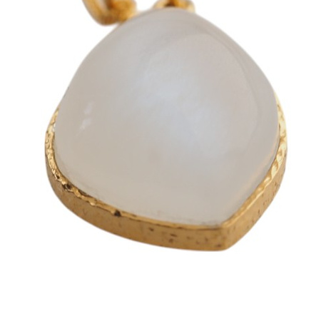 Naszyjnik - Zawieszka z Kamieniem Księżycowym w srebrze złoconym na łacńuszku