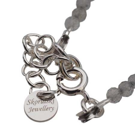 Naszyjnik z zawieszką - Labradoryt i srebro