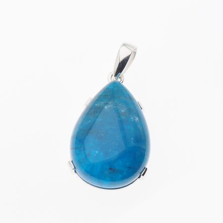 Zawieszka - Apatyt łza 27x20 mm w srebrze