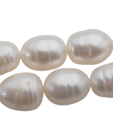 Naszyjnik - Białe Perły hodowane i srebro złocone