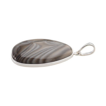 Srebrna zawieszka z Krzemieniem Pasiastym – srebro 925