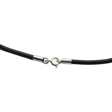 Naszyjnik  na rzemieniu - surowy Bursztyn