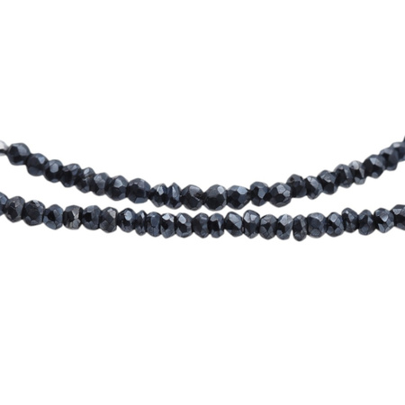 Naszyjnik - Spinel, Perły, Hematyt i srebro