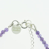 Bransoletka regulowana - Ametyst fasetowane kulki i srebro