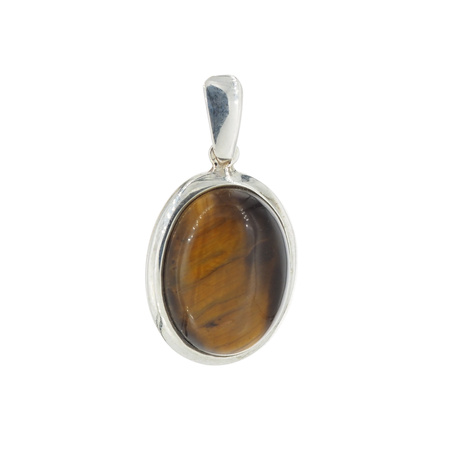 Zawieszka z owalnym Tygrysim Okiem w srebrze