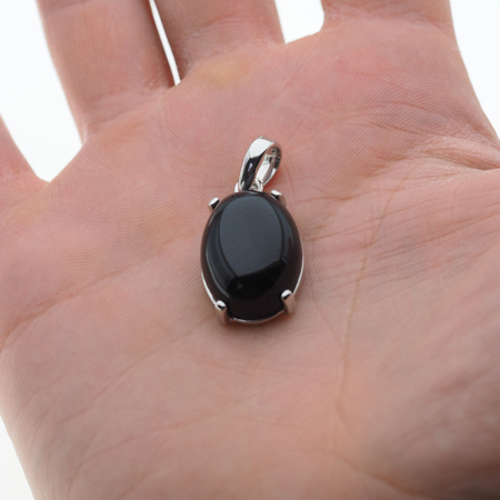 Zawieszka z Onyksem w srebrze rodowanym