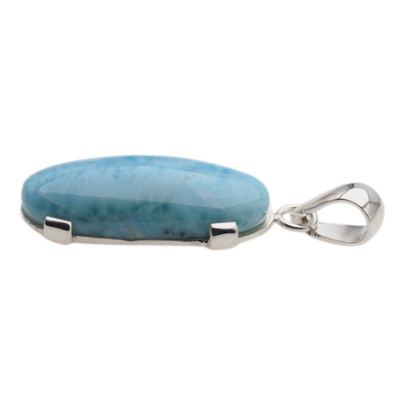 Zawieszka - larimar owalny 28x12 mm w srebrze