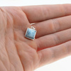 Zawieszka - larimar kwadrat w srebrze